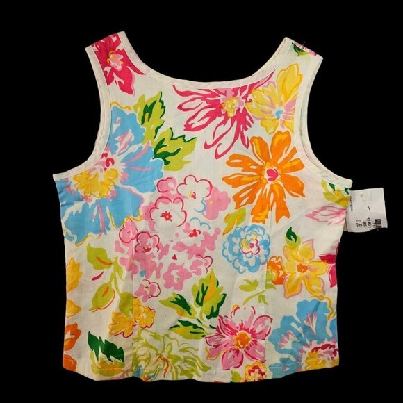 Ralph Lauren Other - Ralph Lauren Little Girl Floral Sleeveless Cotton Top Sz 4 Pearl Btns Multi NWT